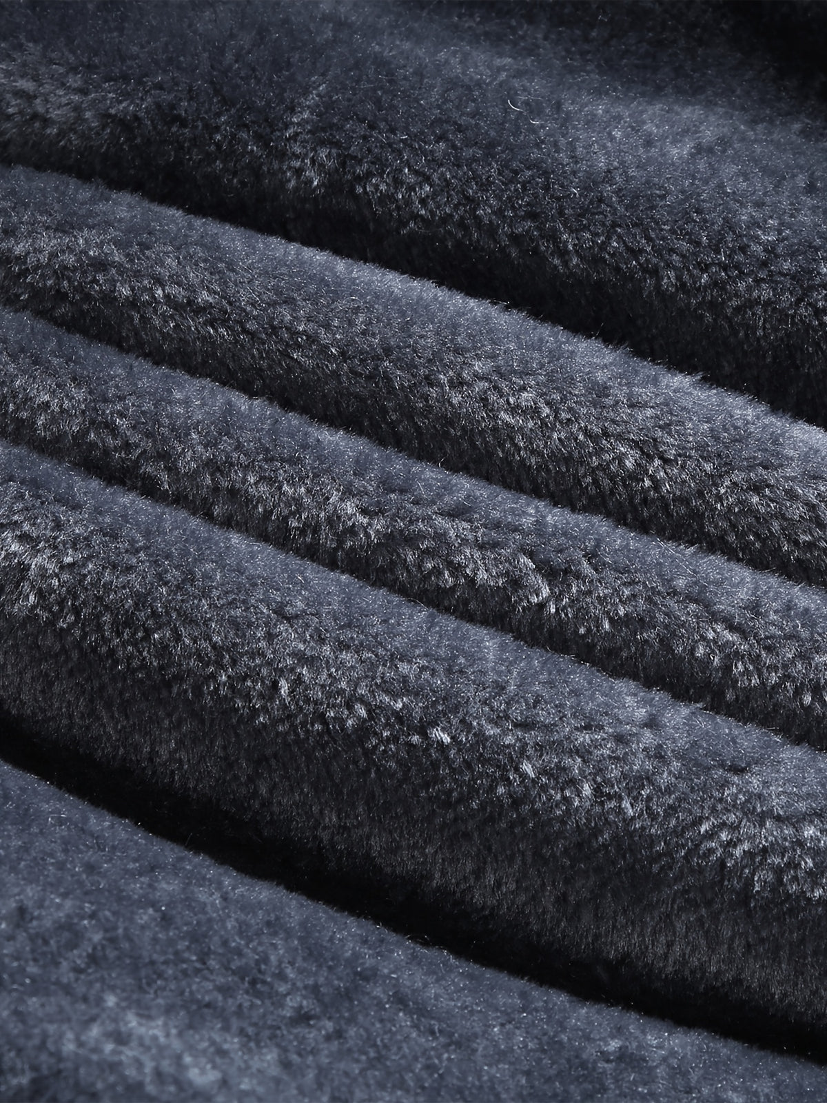 Manteau pour homme, à col montant, noir