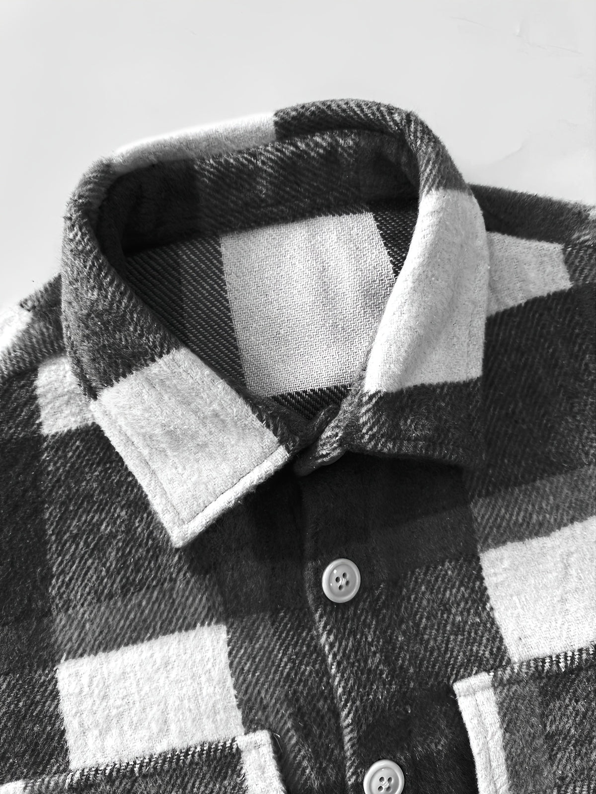 Veste long pour homme, à carreaux, à revers