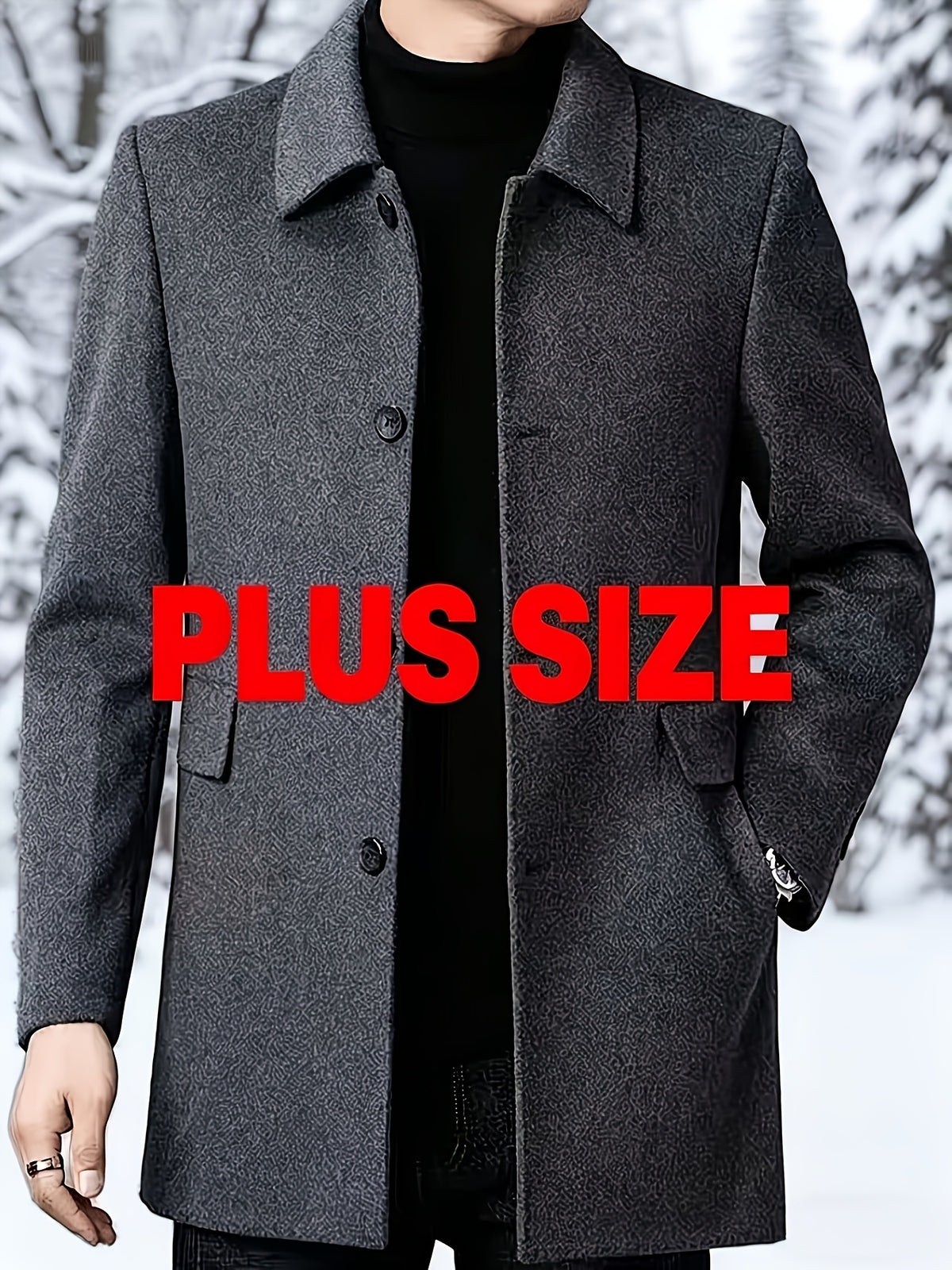Veste pour homme, grandes tailles, à revers