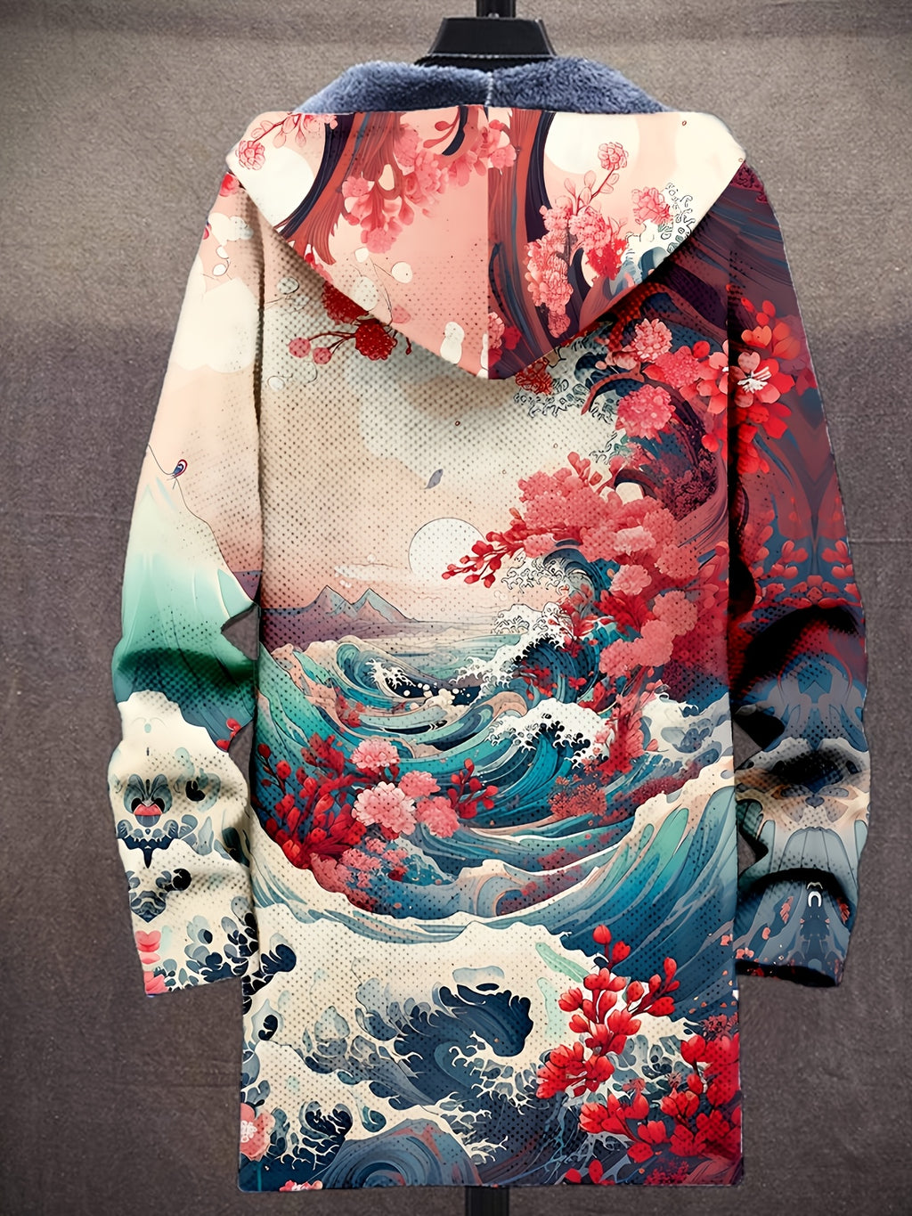 Manteau long pour homme, à capuche