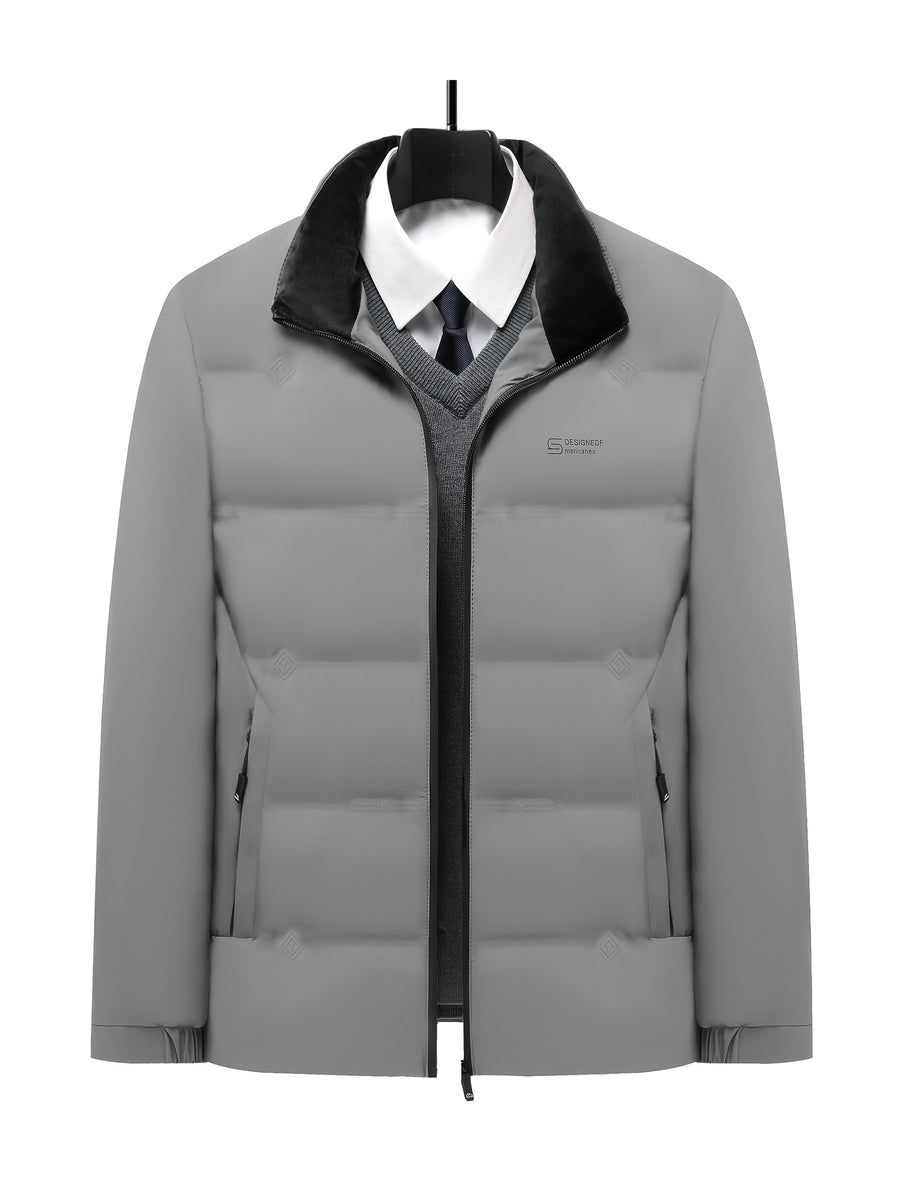Veste, à col montant, bleu marine, photo 9