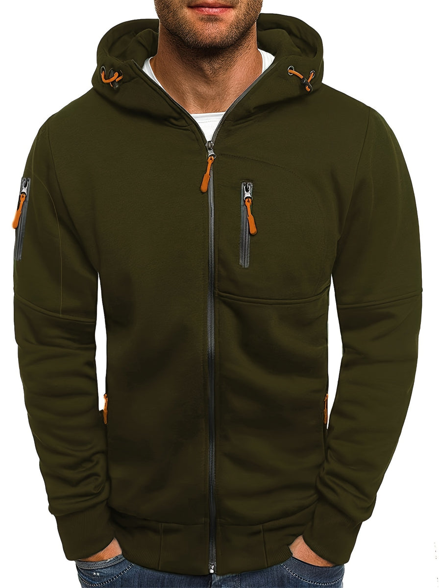 Veste longue, à capuche