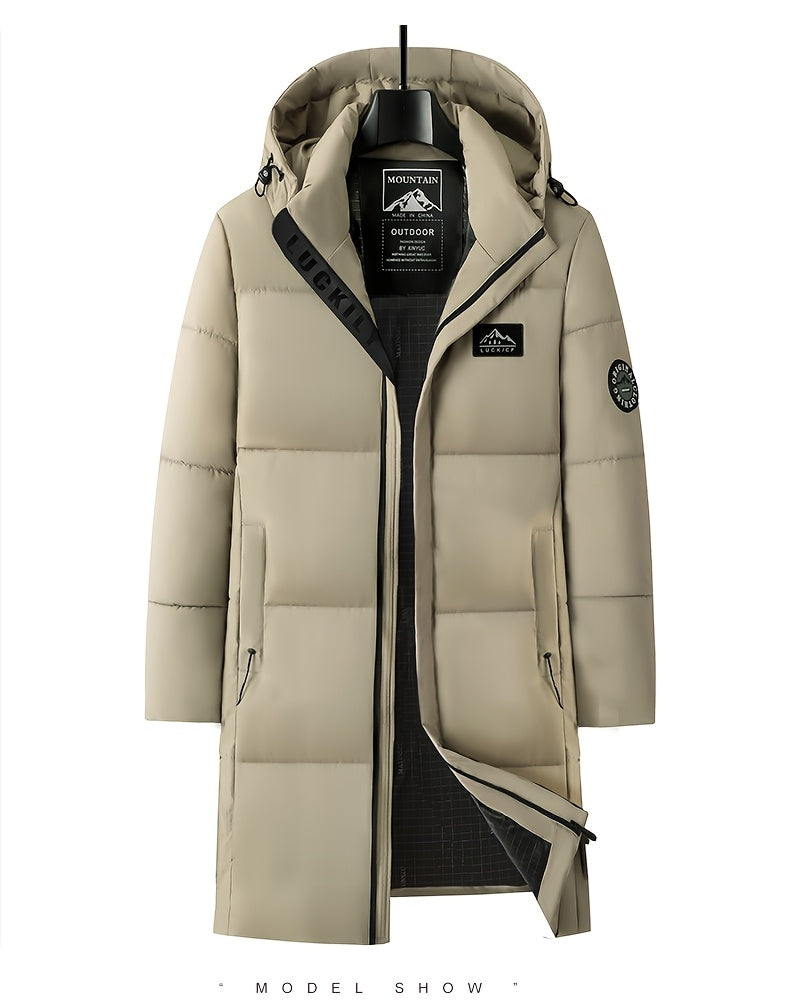 Manteau long, à capuche, noir, photo 6