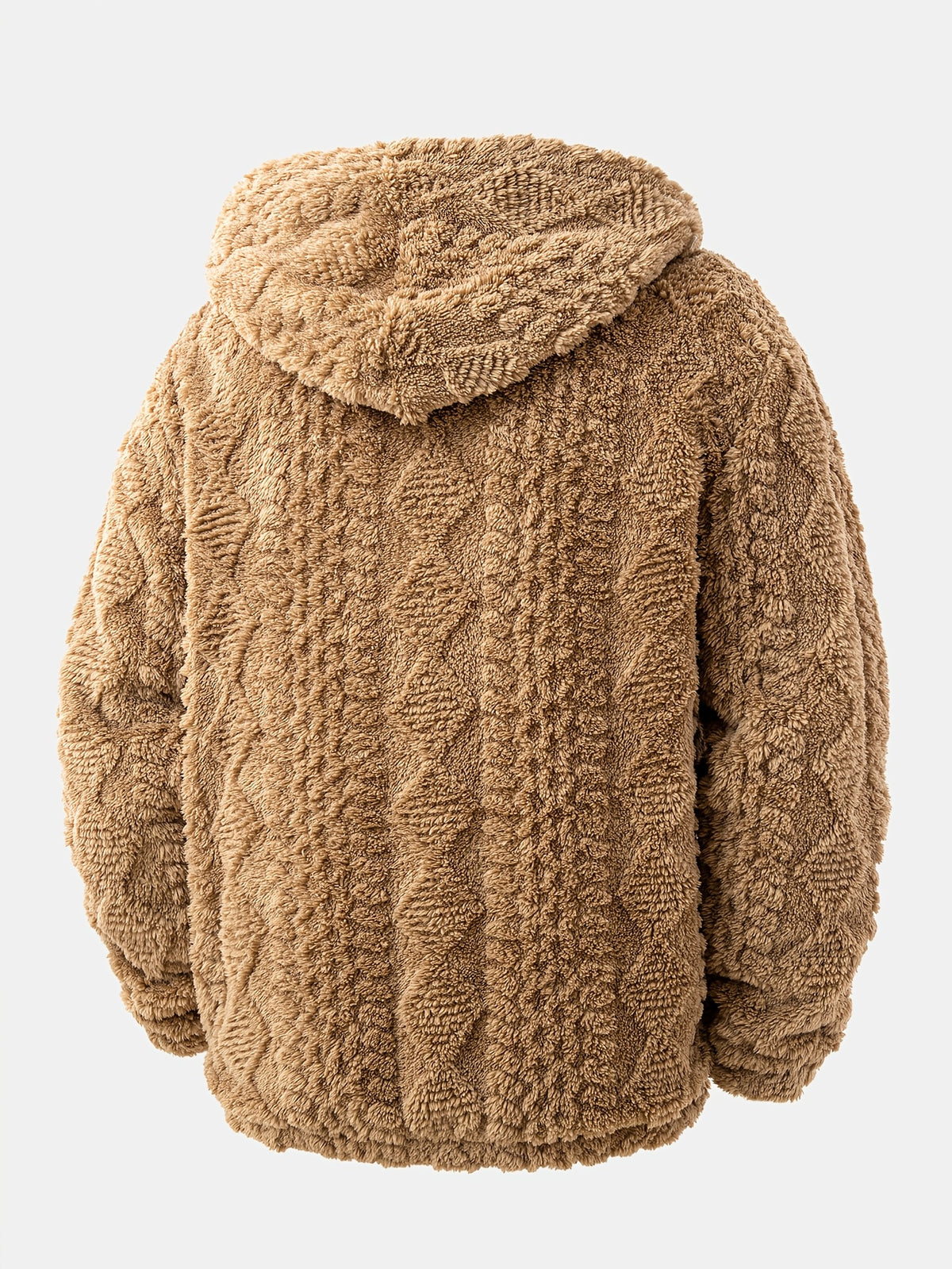 Veste long pour homme, à capuche, chameau
