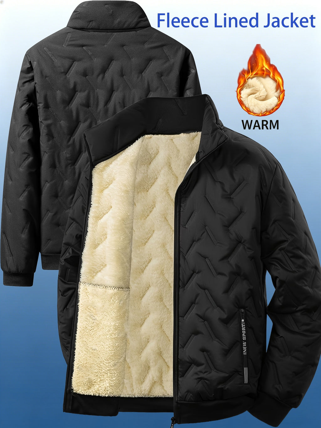 Veste pour homme, coupe-vent, à col montant, modele 3