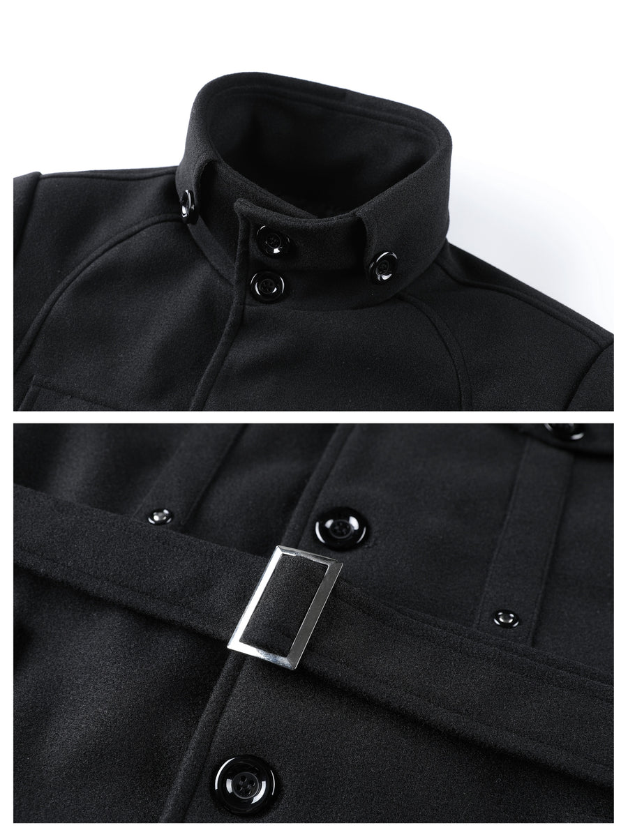 Manteau mi-long, coupe-vent, détail du vêtement