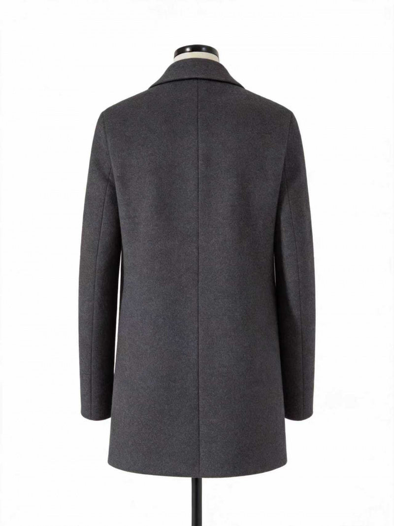 Trench pour homme, à revers, rouge foncé-a