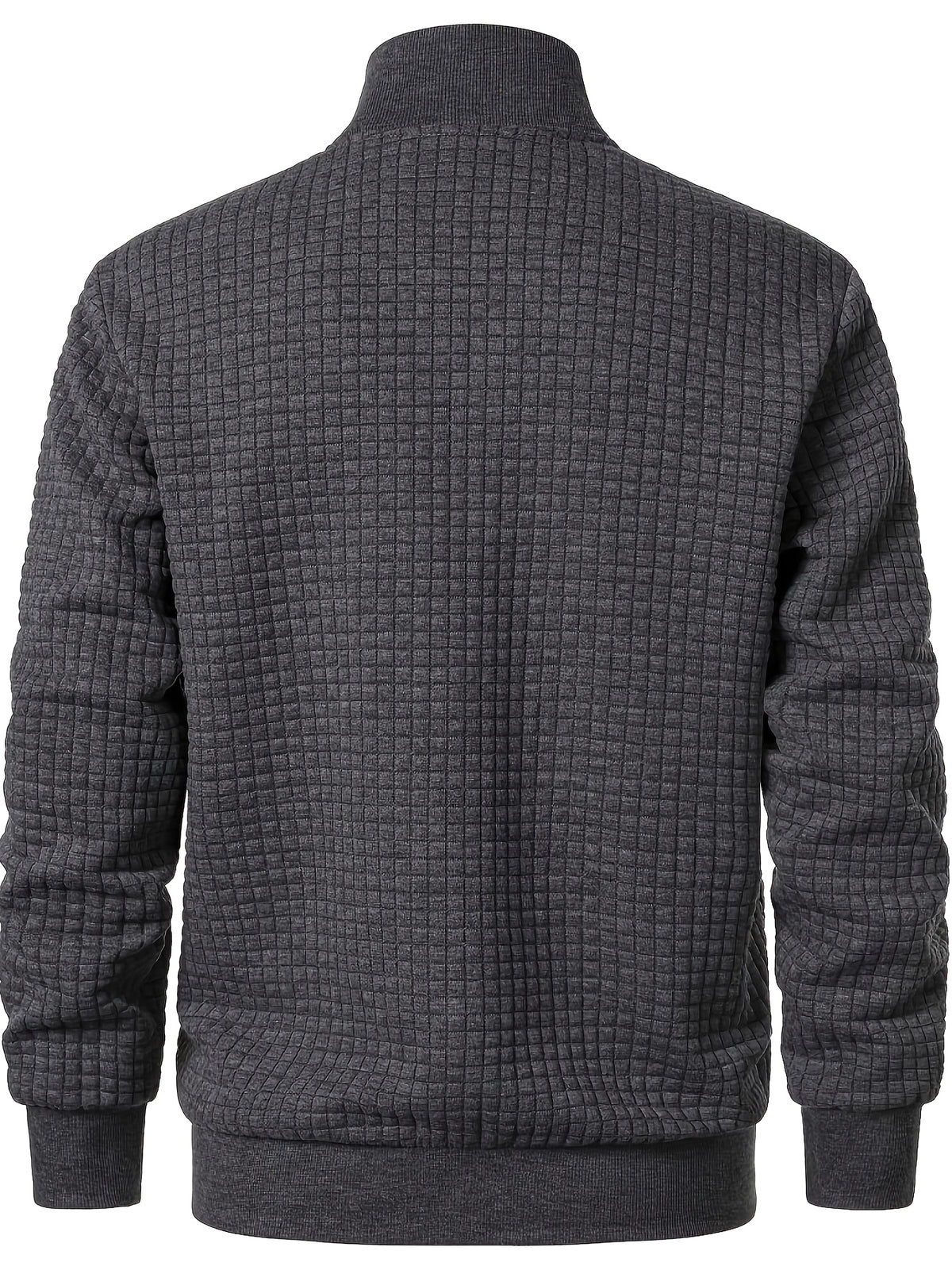 Veste pour homme, à carreaux, à col montant