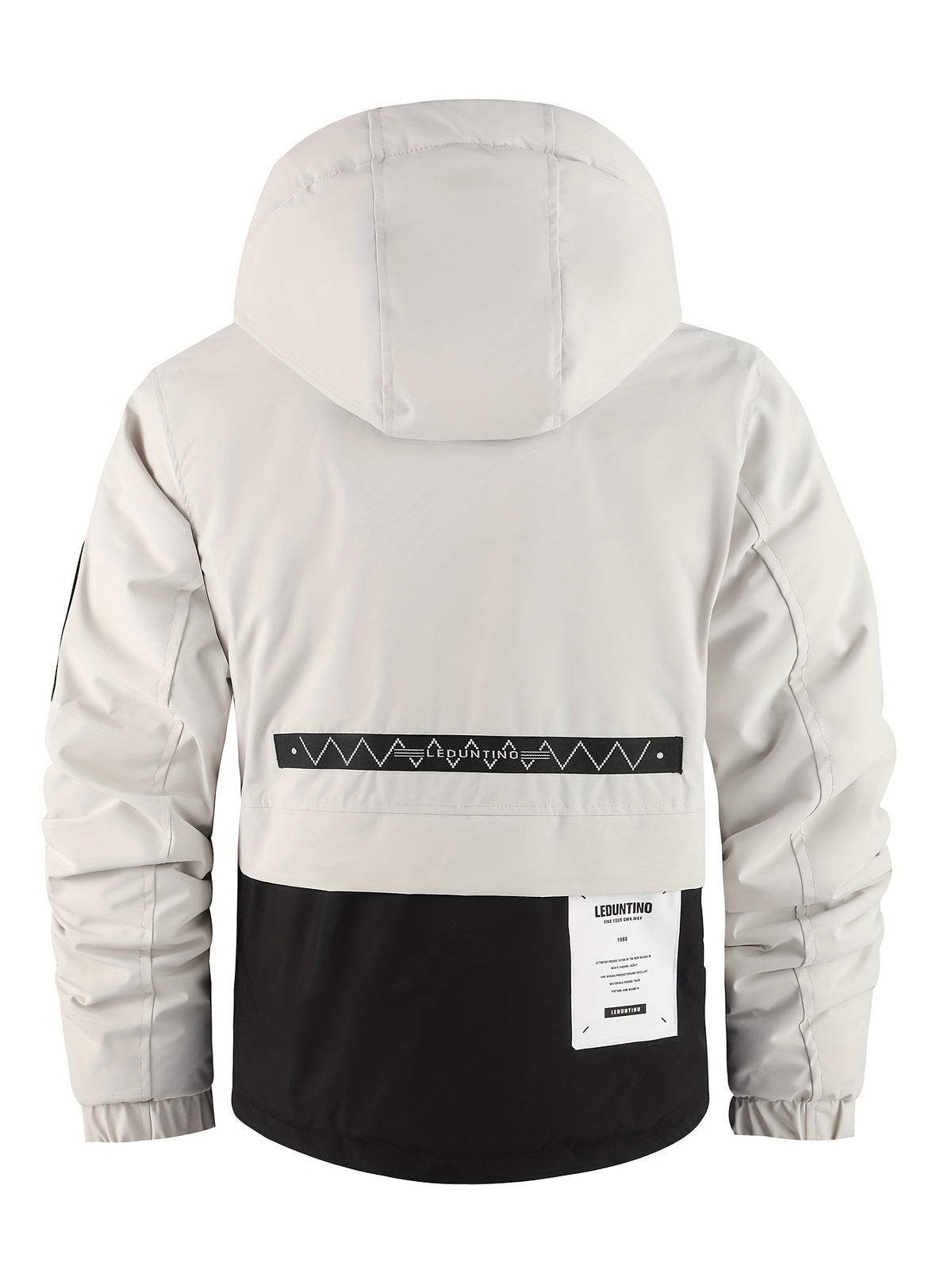 Manteau pour homme, capuche amovible, rouge brique