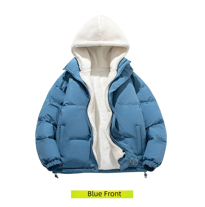 Veste matelassée pour homme, à capuche, rose