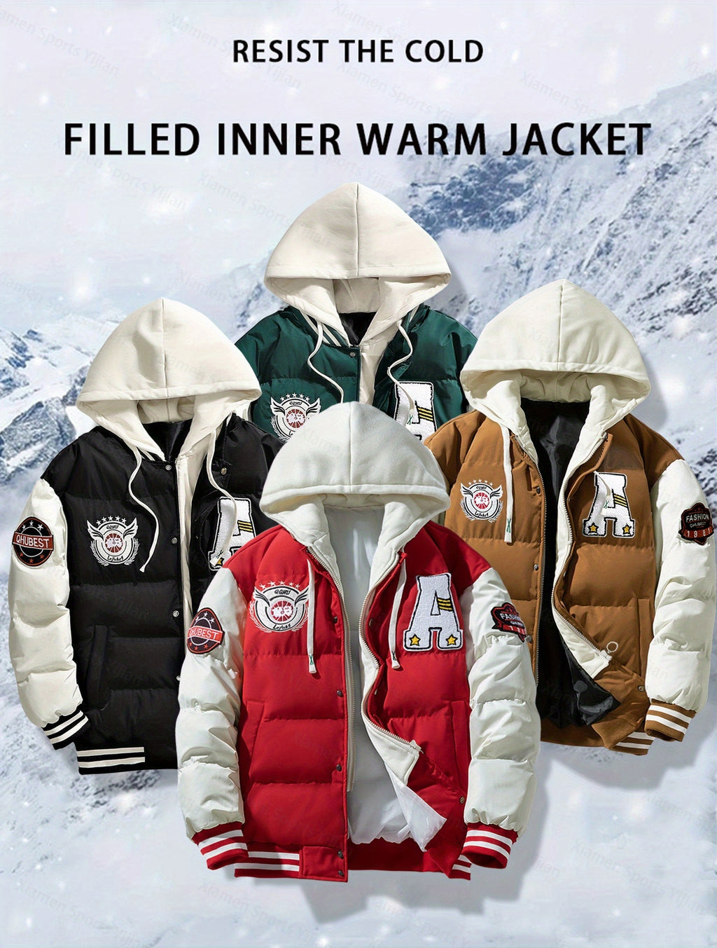 Veste pour homme, à capuche, noir/l