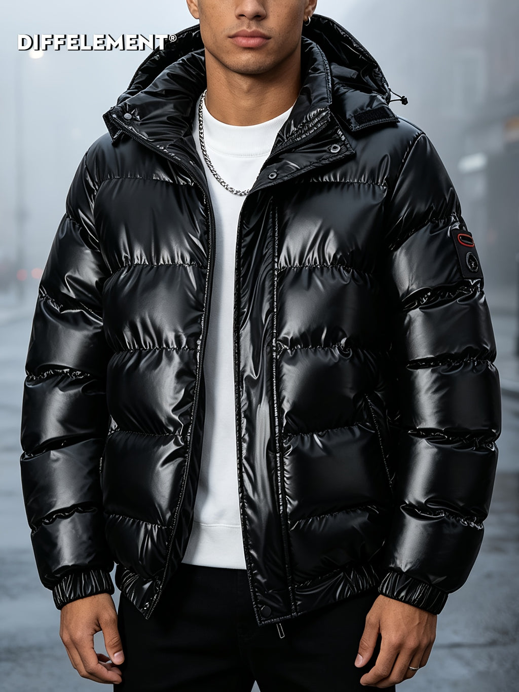 Veste matelassée pour homme, coupe-vent, à capuche, modele 4