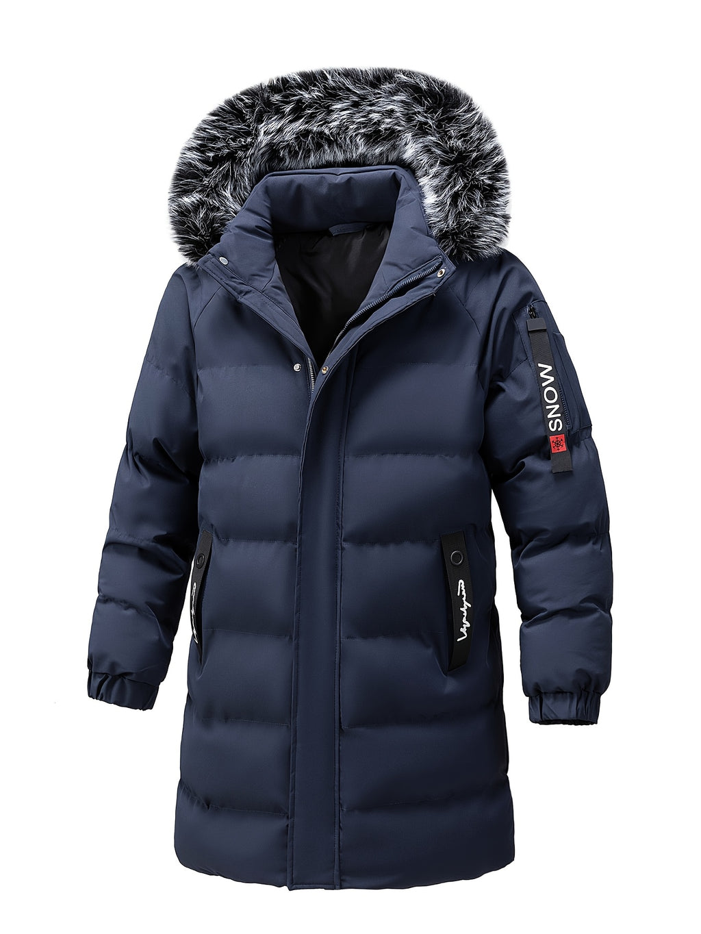 Manteau pour homme, à capuche, vert armée