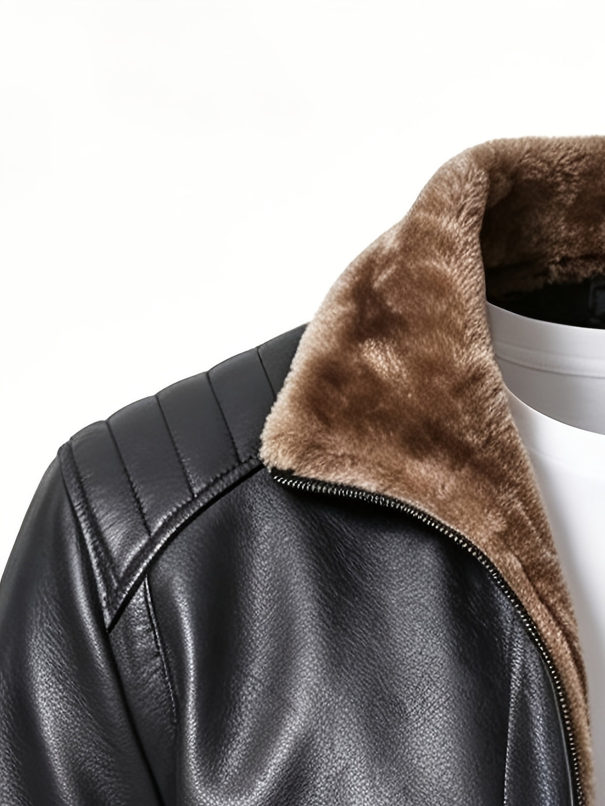 Veste pour homme, coupe-vent, à col montant, marron foncé