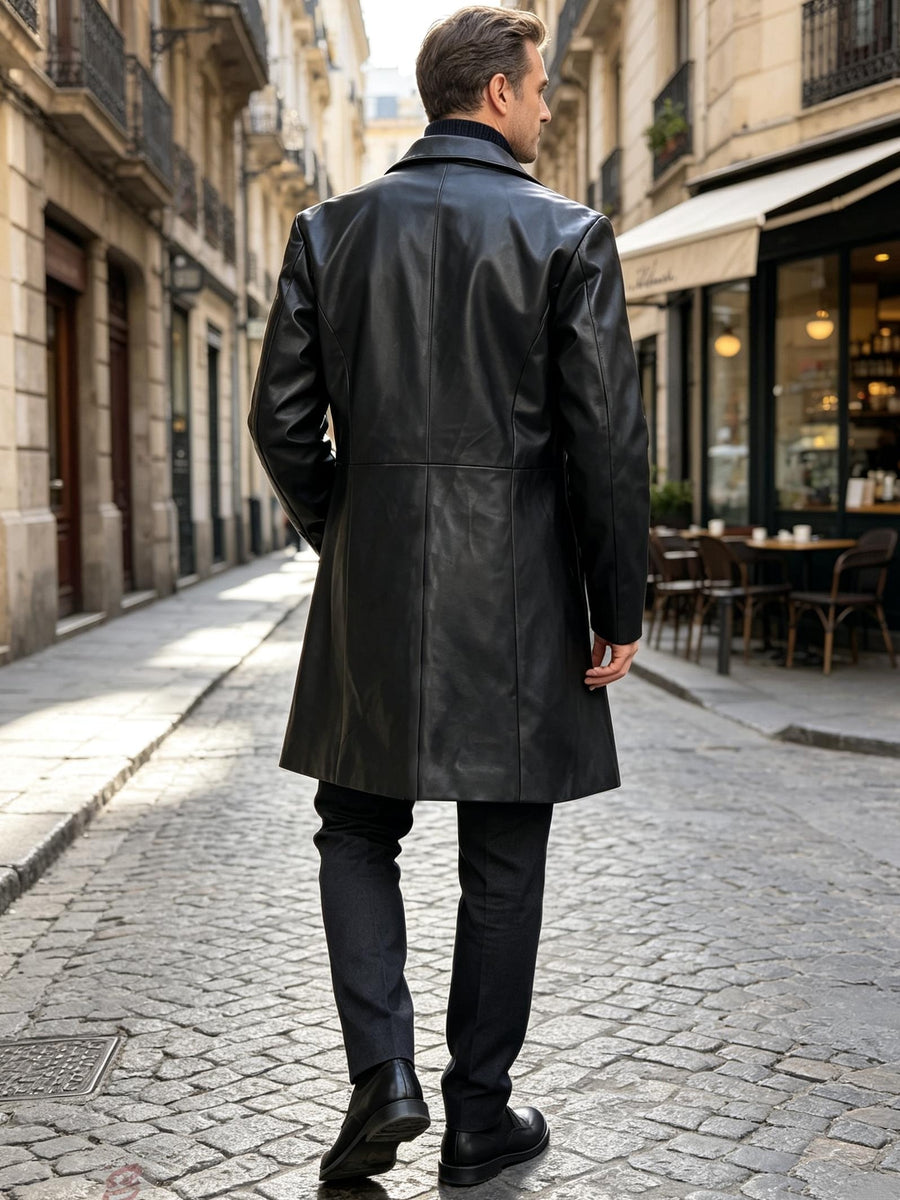 Trench long, à revers, long, photo 7