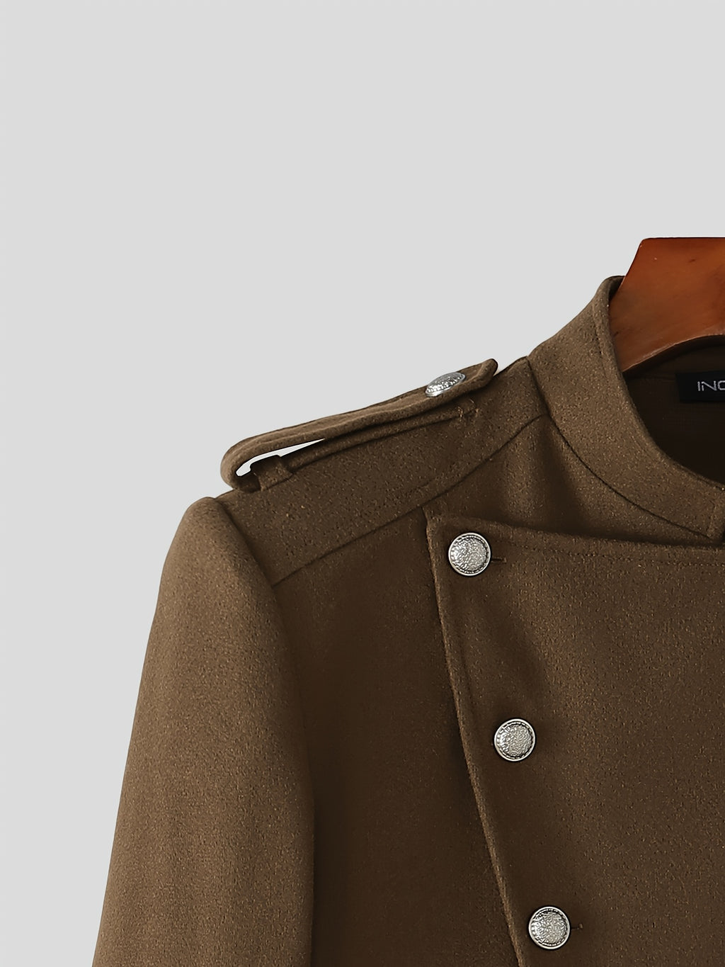 Veste, à col montant, marron clair, photo 20