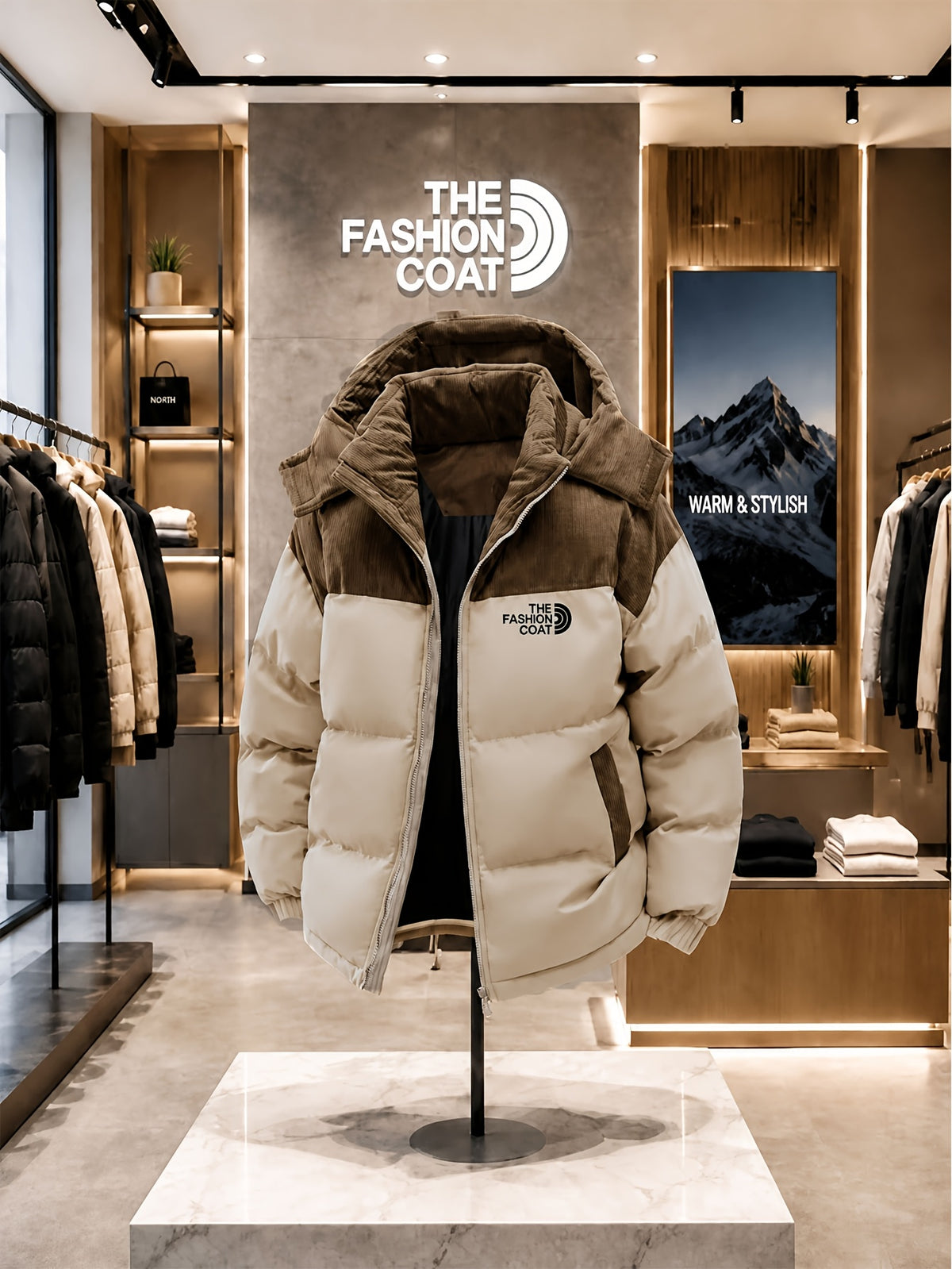 Veste pour homme, coupe-vent, à capuche, kaki