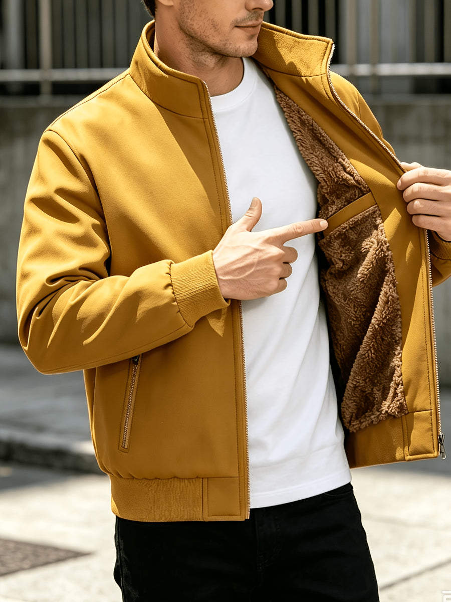 Veste, à col montant, brun jaunâtre, détail du vêtement