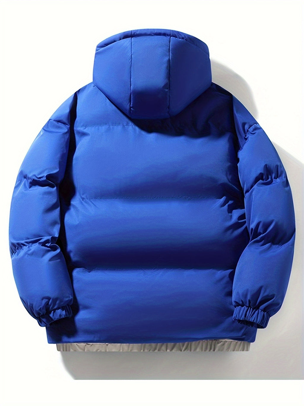 Manteau matelassé pour homme, coupe-vent, à capuche, bleu argile