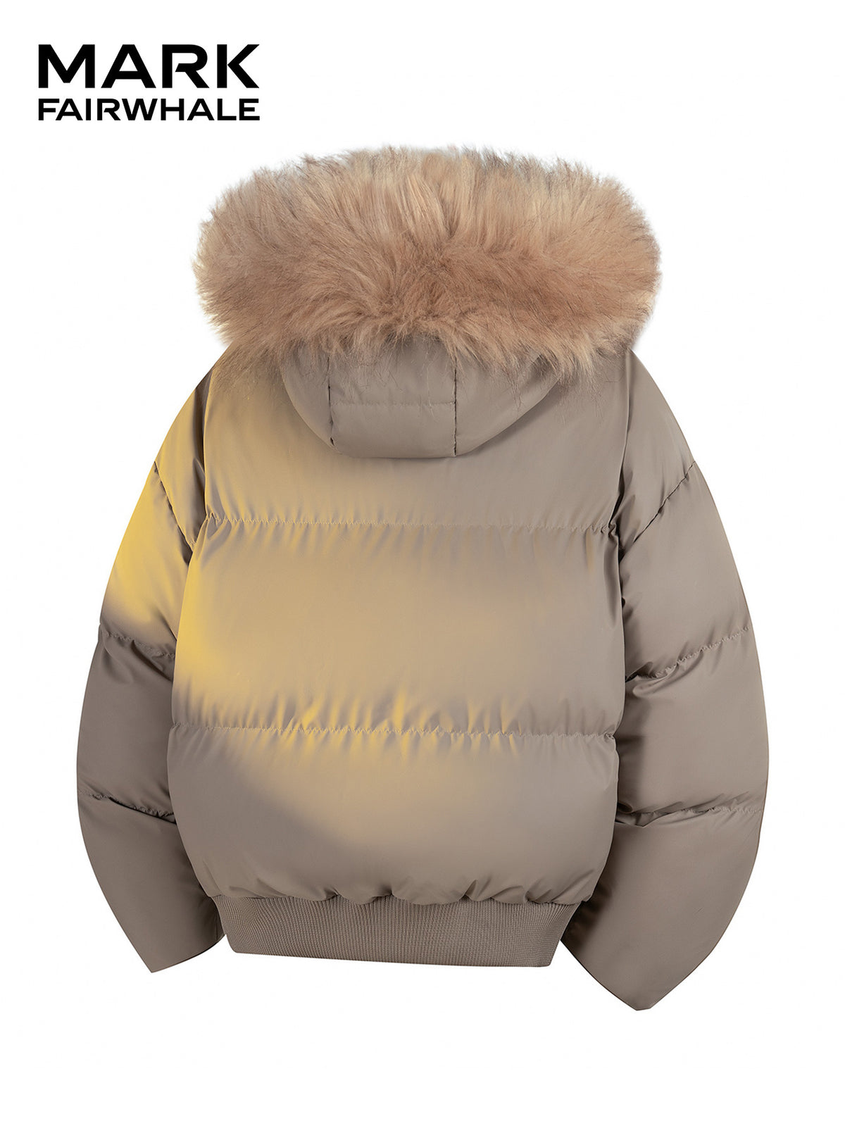 Blouson en fausse fourrure pour homme, à capuche