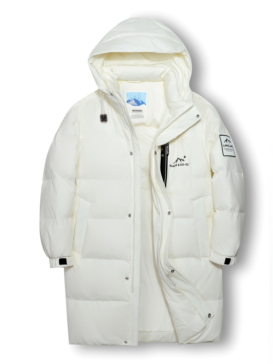 Manteau, coupe-vent, à capuche, blanc