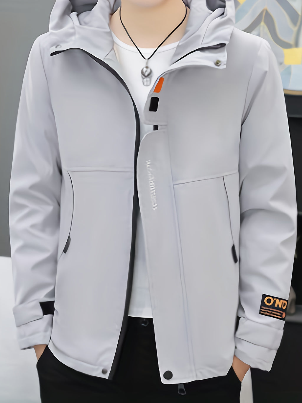Veste pour homme, à capuche, 1x05 vêtements yijia-r6618 noir