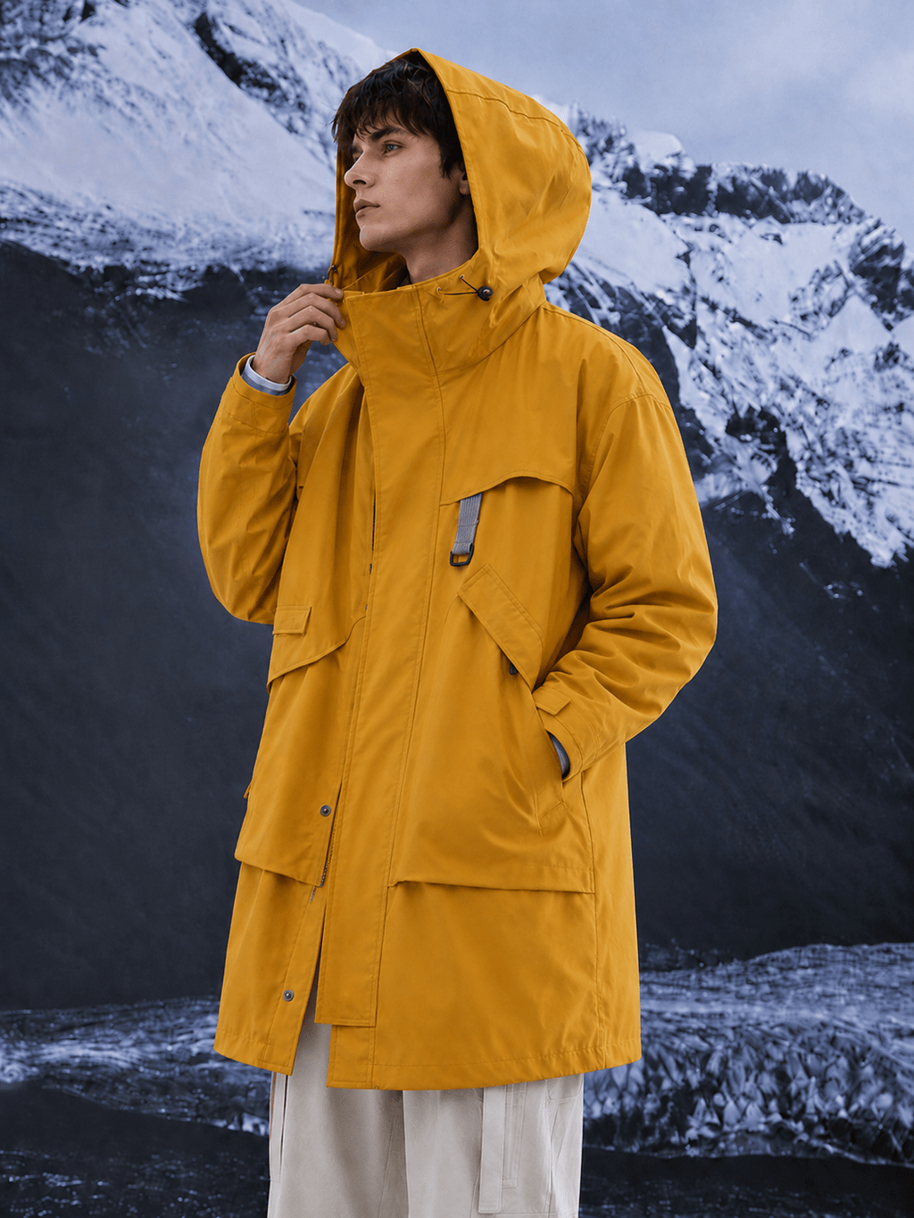 Veste pour homme, à capuche, vert fougère