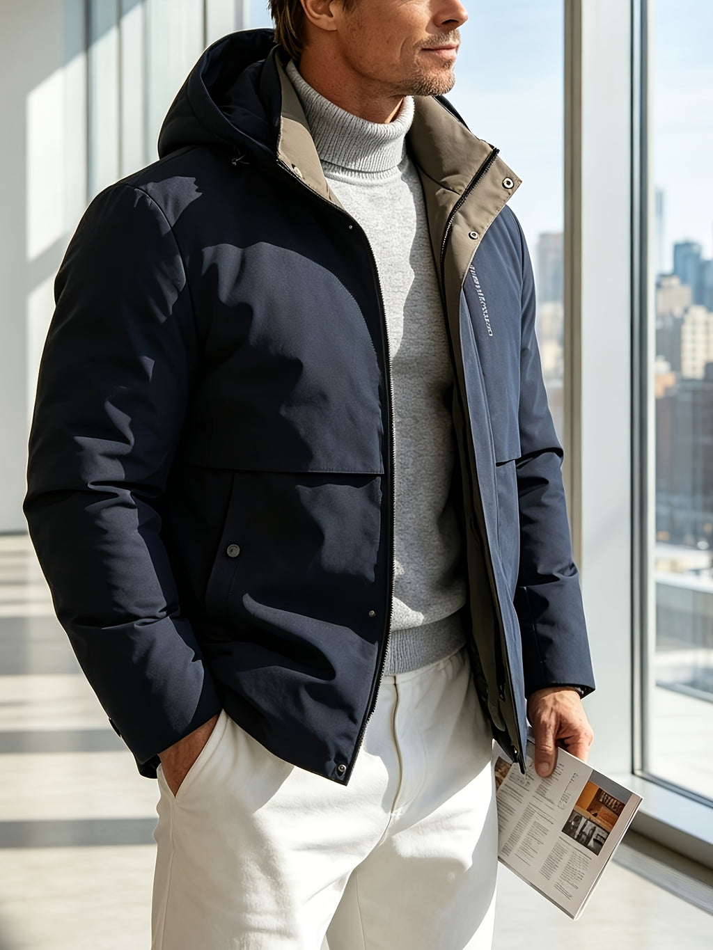 Veste pour homme, à col montant, modele 3