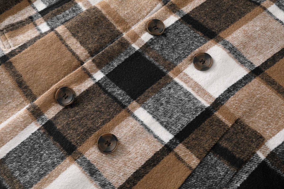 Veste mi-long pour homme, tweed, à revers