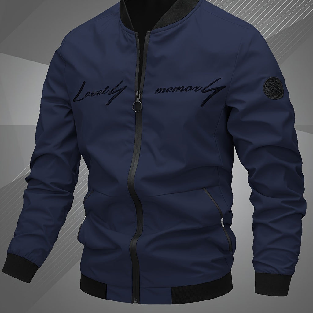 Veste, zone grise, coloris bleu marine