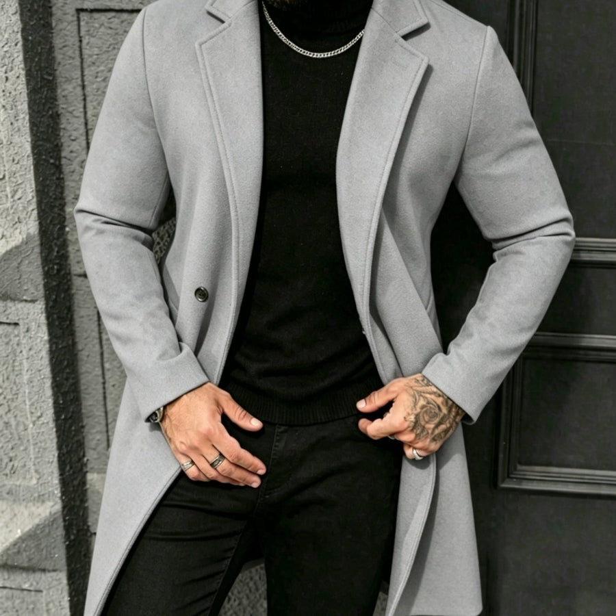 Trench, à revers, modele 4, coloris gris clair