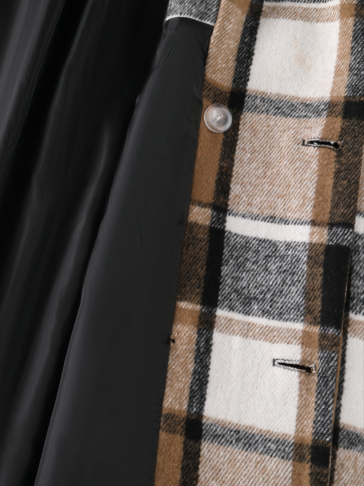 Veste mi-long pour homme, tweed, à revers