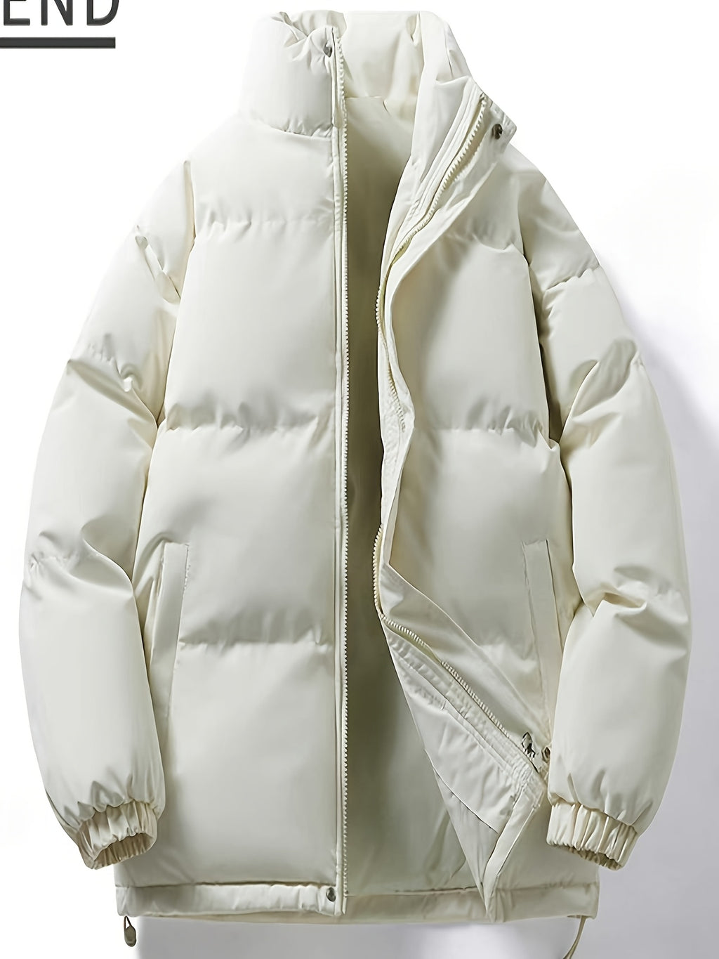 Veste matelassée pour homme, à col montant, beige