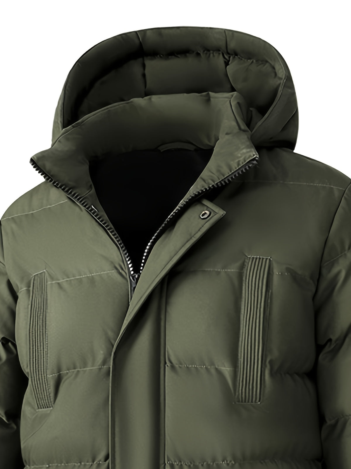 Veste long pour homme, grandes tailles, à capuche