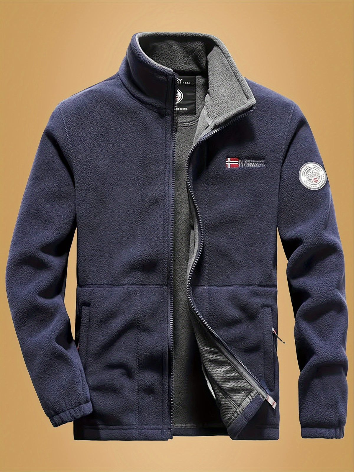 Veste pour homme, à col montant, il utilise