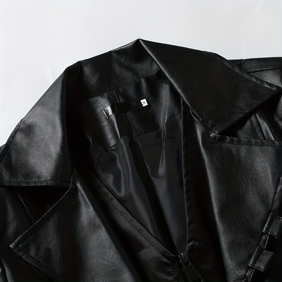 Manteau à revers automne hiver style western. Manteau trench long décontracté automne hiver, tendance et parfait pour l'automne et l'hiver en extérieur., détail du vêtement
