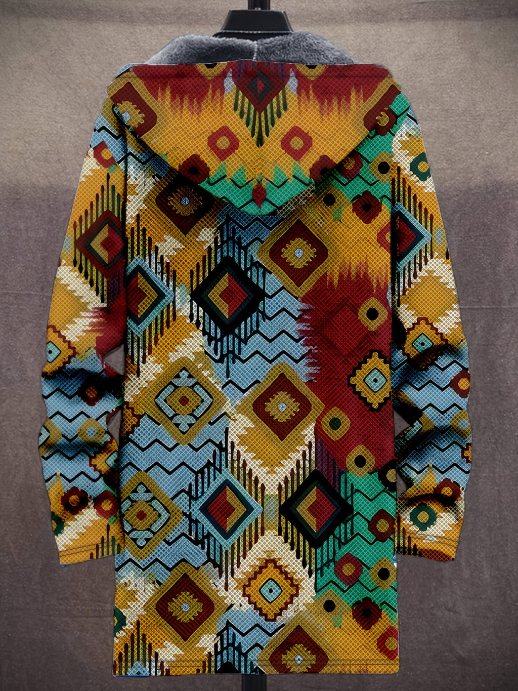 Veste long pour homme, à capuche, jaune