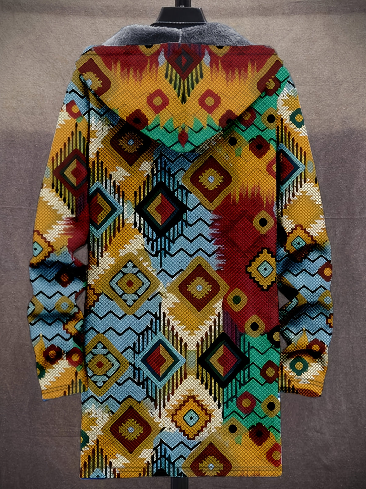 Veste long pour homme, à capuche, jaune