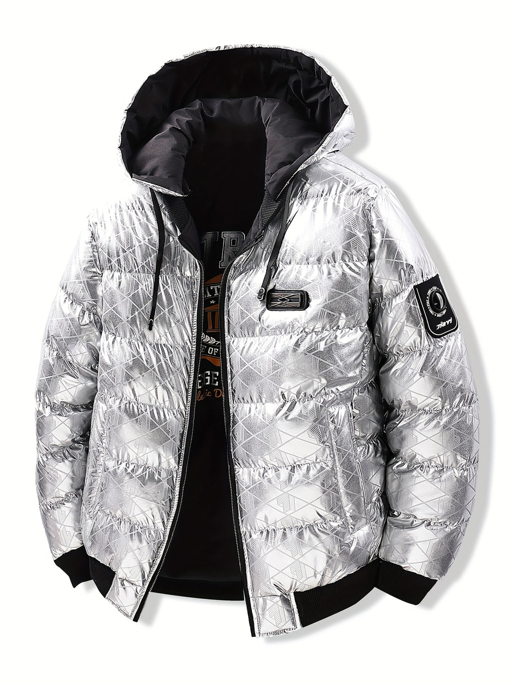 Veste pour homme, à rayures, à capuche
