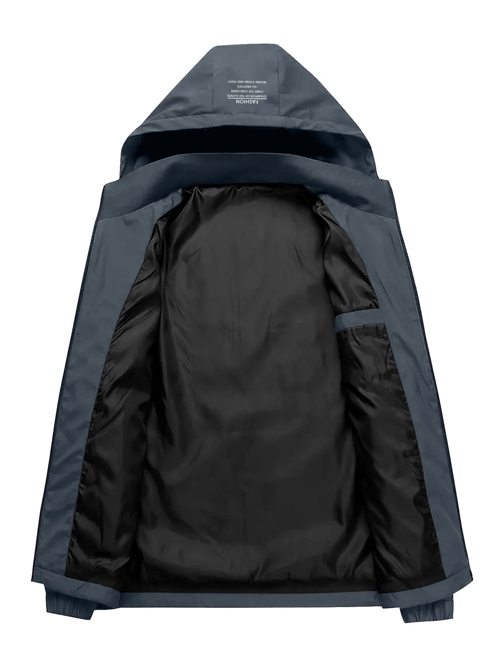 Veste pour homme, coupe-vent, à capuche, bleu étoile