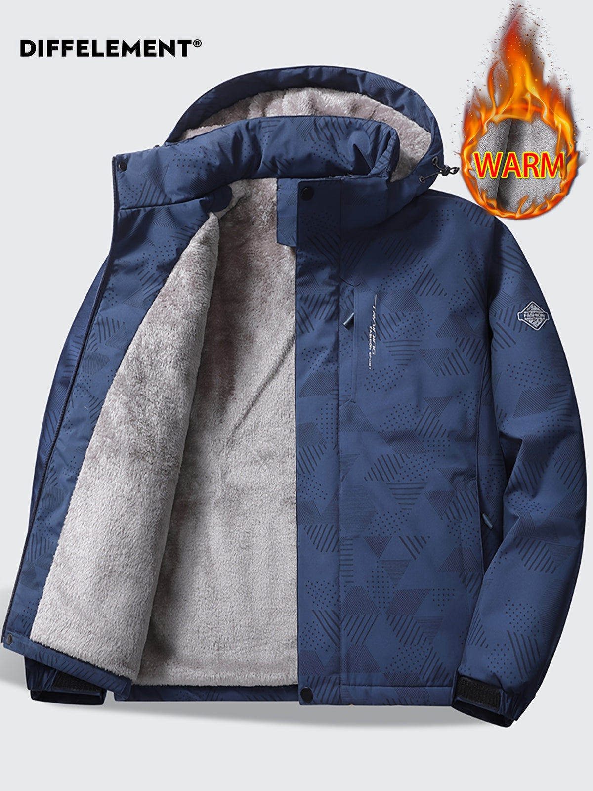 Veste pour homme, polaire, à capuche, noir