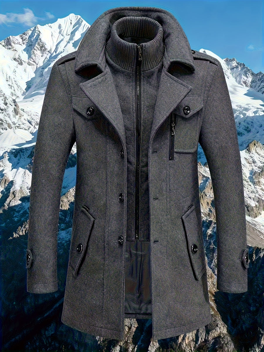 Veste en laine, 30 % laine, tweed, noir, détail du vêtement