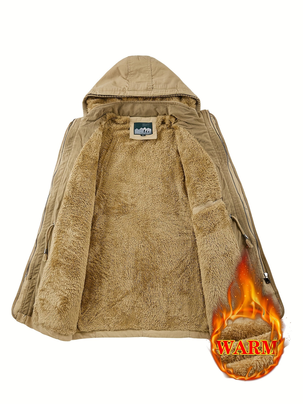 Veste pour homme, polaire, à capuche, vert océan