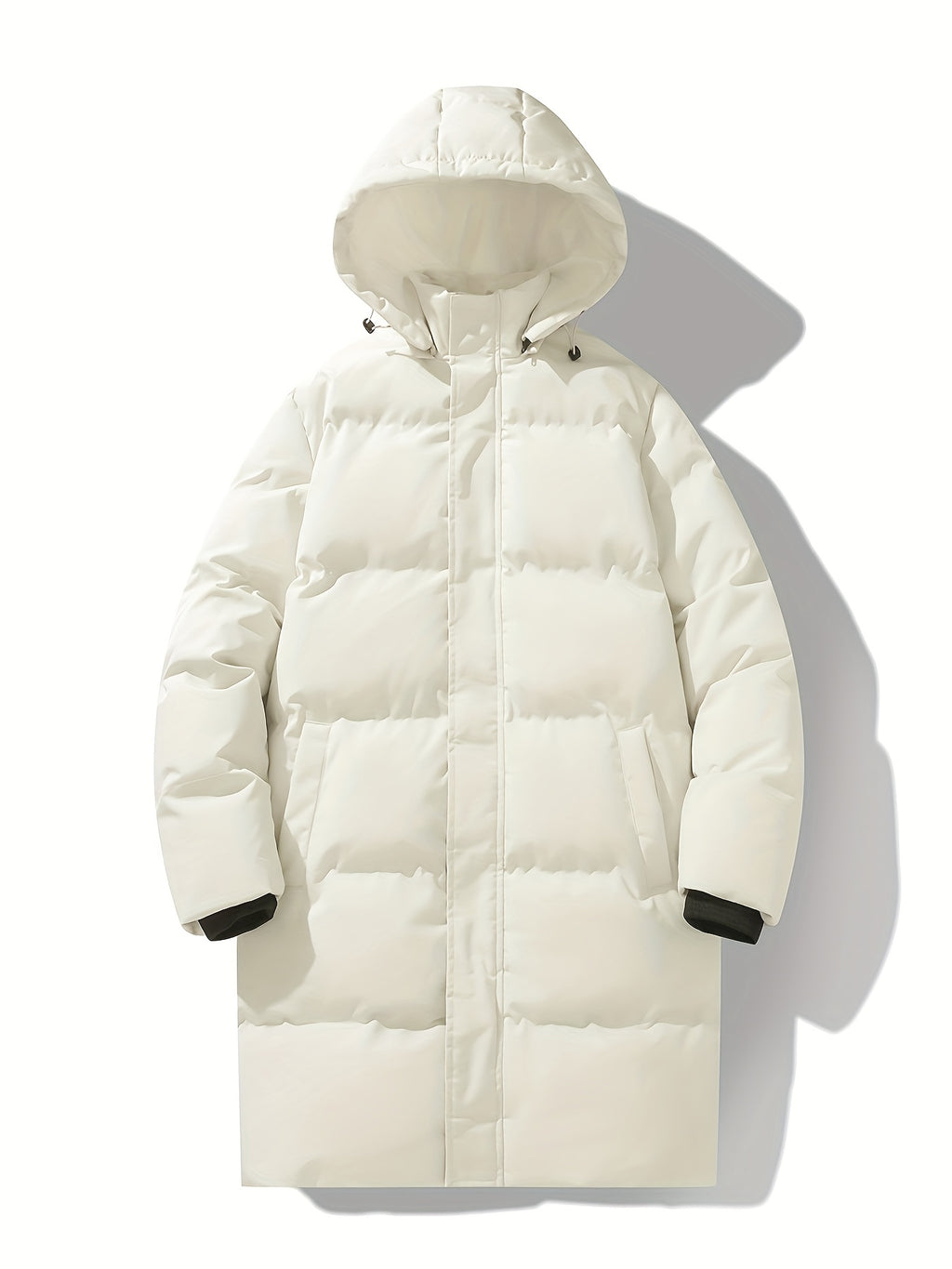Manteau matelassé pour homme, grandes tailles, à capuche