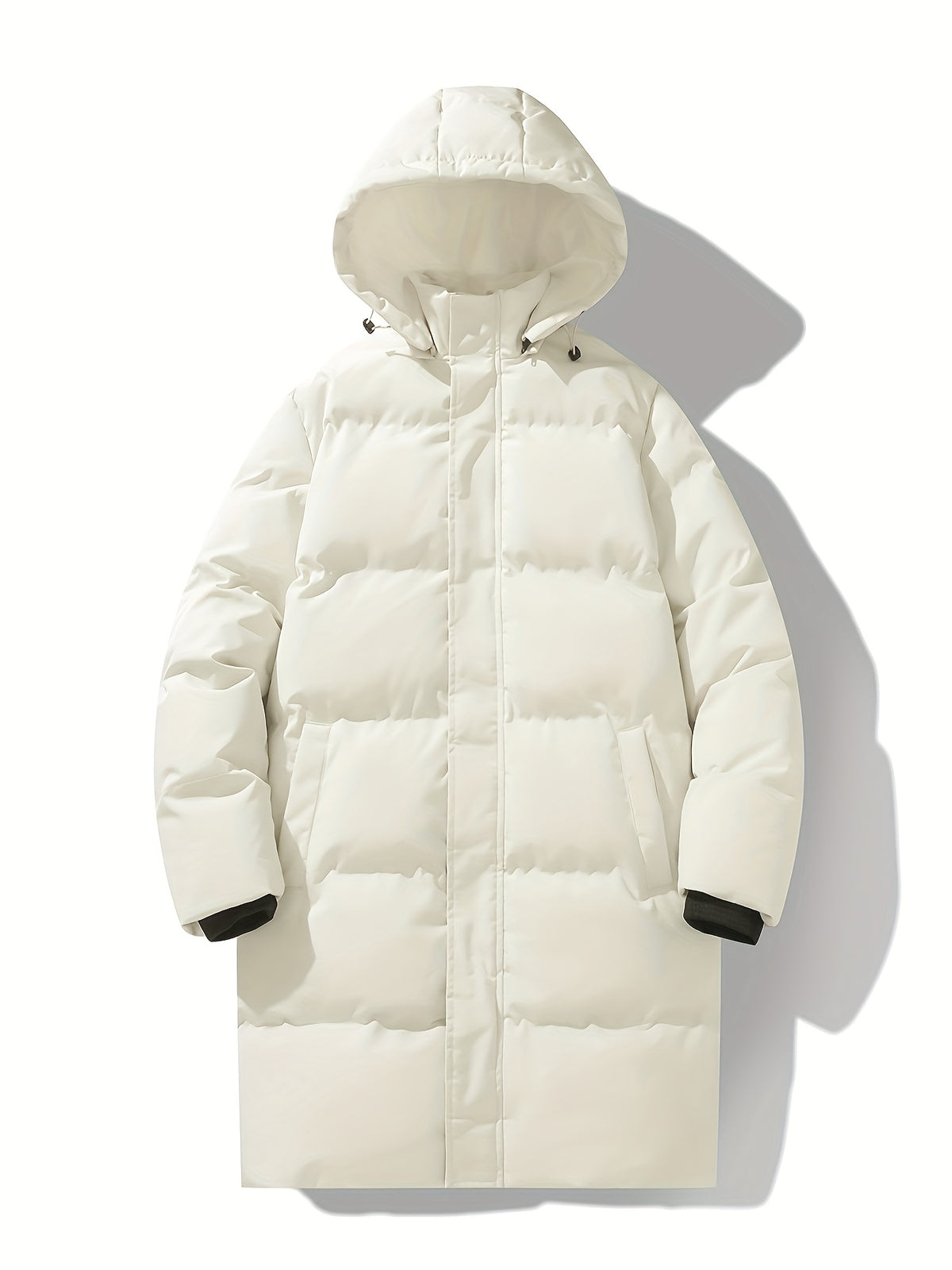 Manteau matelassé pour homme, grandes tailles, à capuche