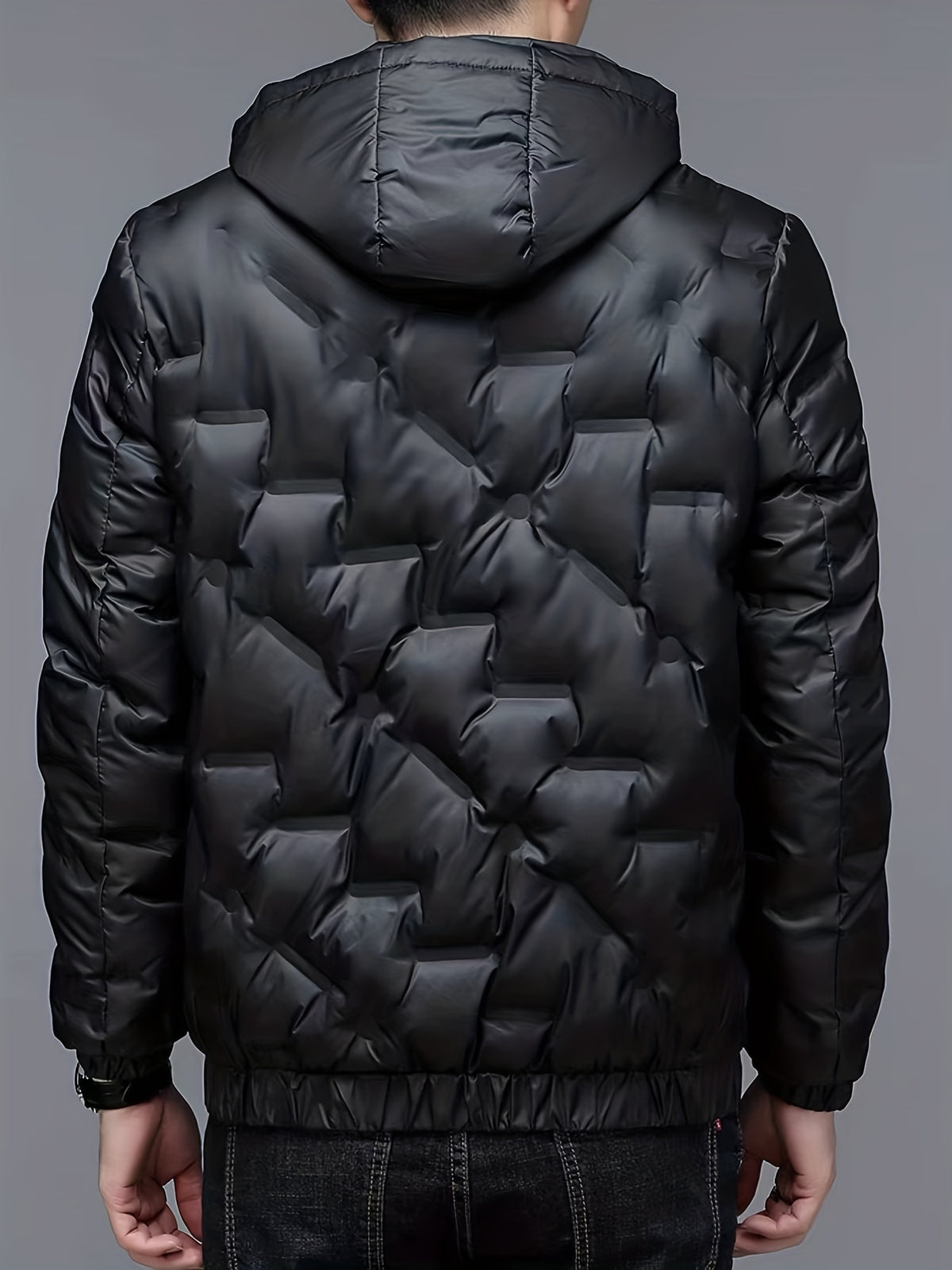Veste matelassée pour homme, coupe-vent, à capuche, vert clair