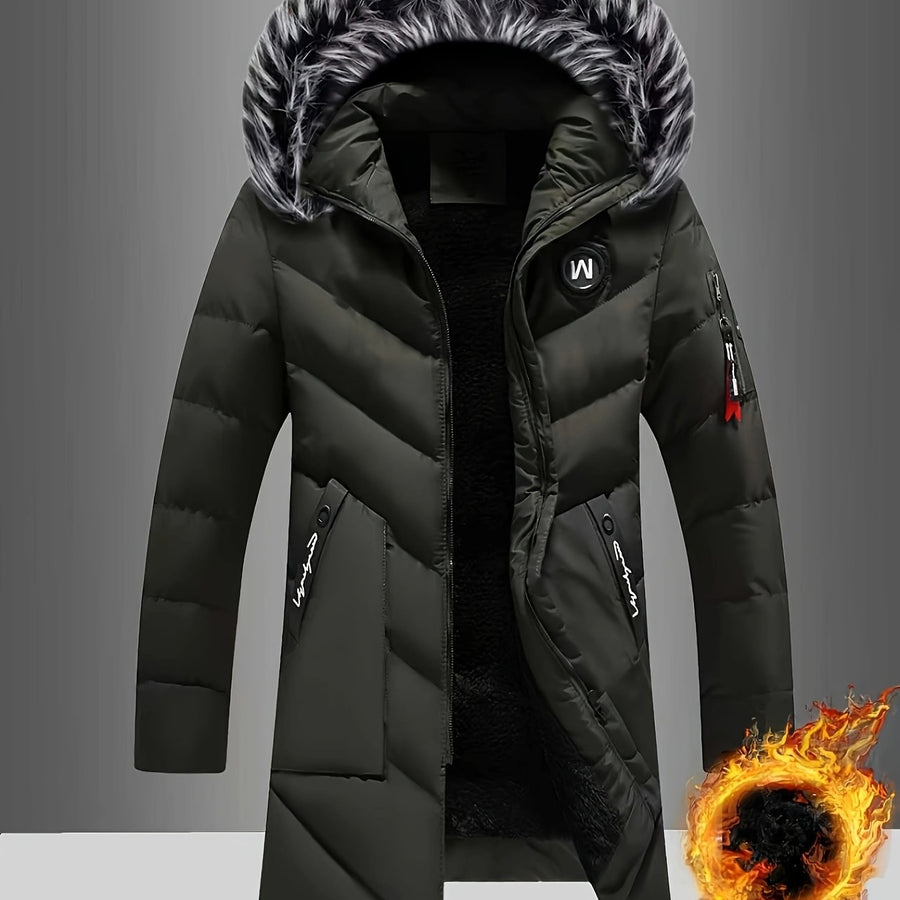 Veste, coupe-vent, à capuche, automne/hiver, coloris vert fougère