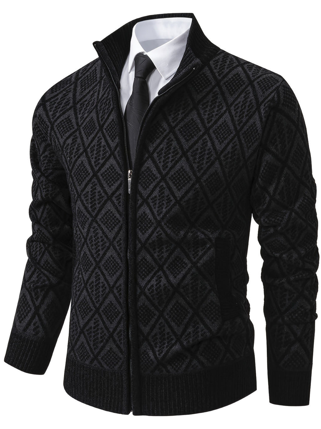 Manteau pour homme, à col montant