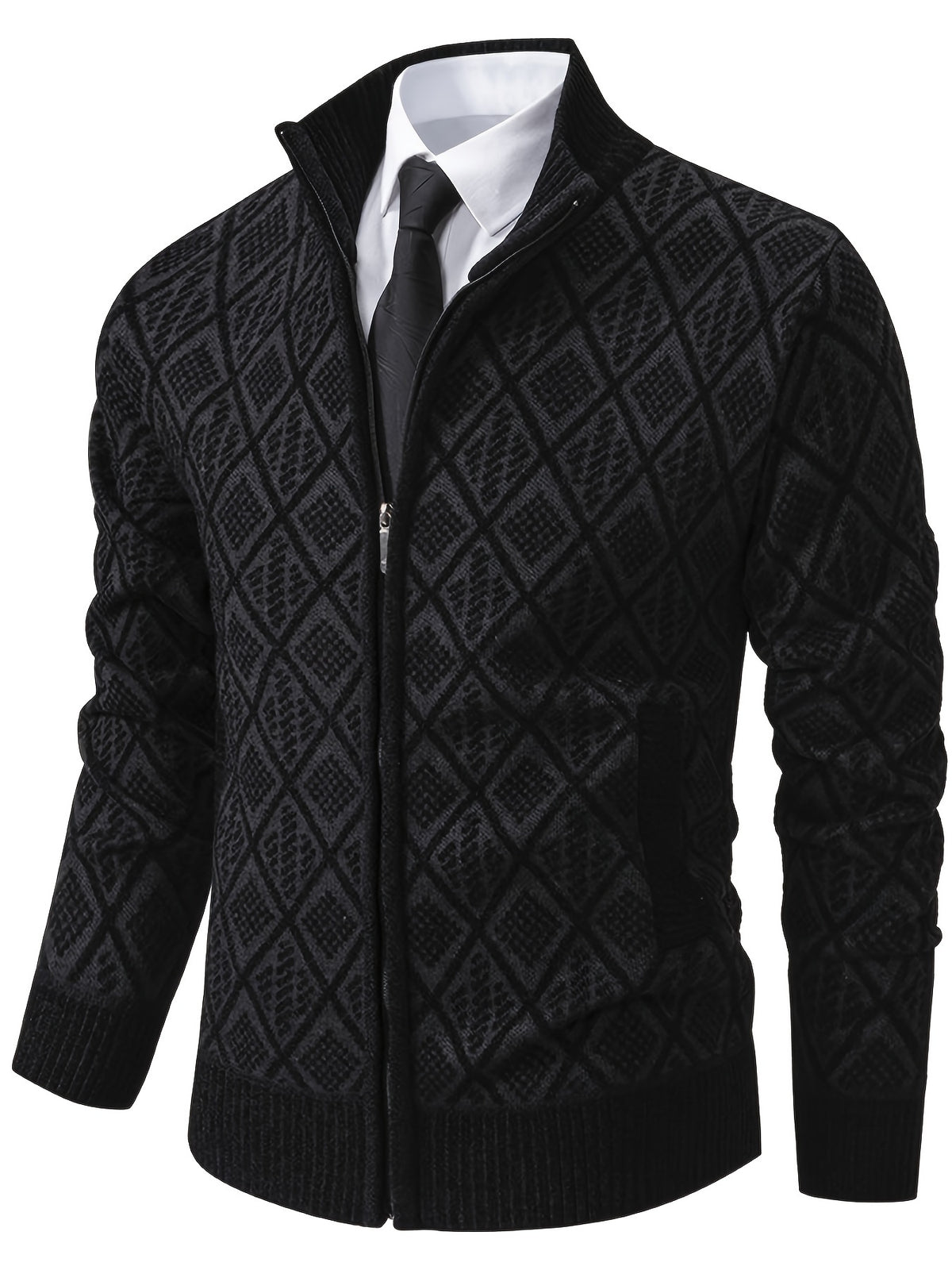 Manteau pour homme, à col montant