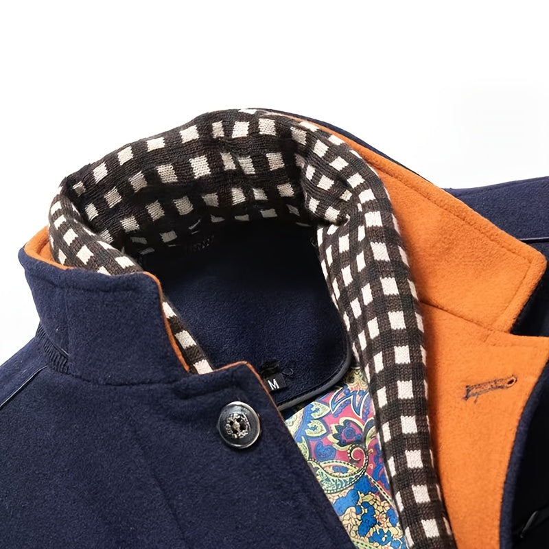 Veste en laine court pour homme, 55,4 % laine, tweed